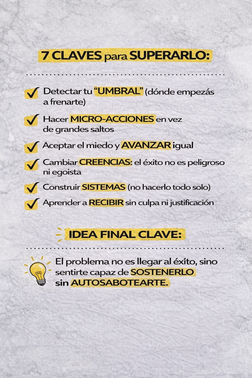 SUPERAR EL MIEDO AL EXITO