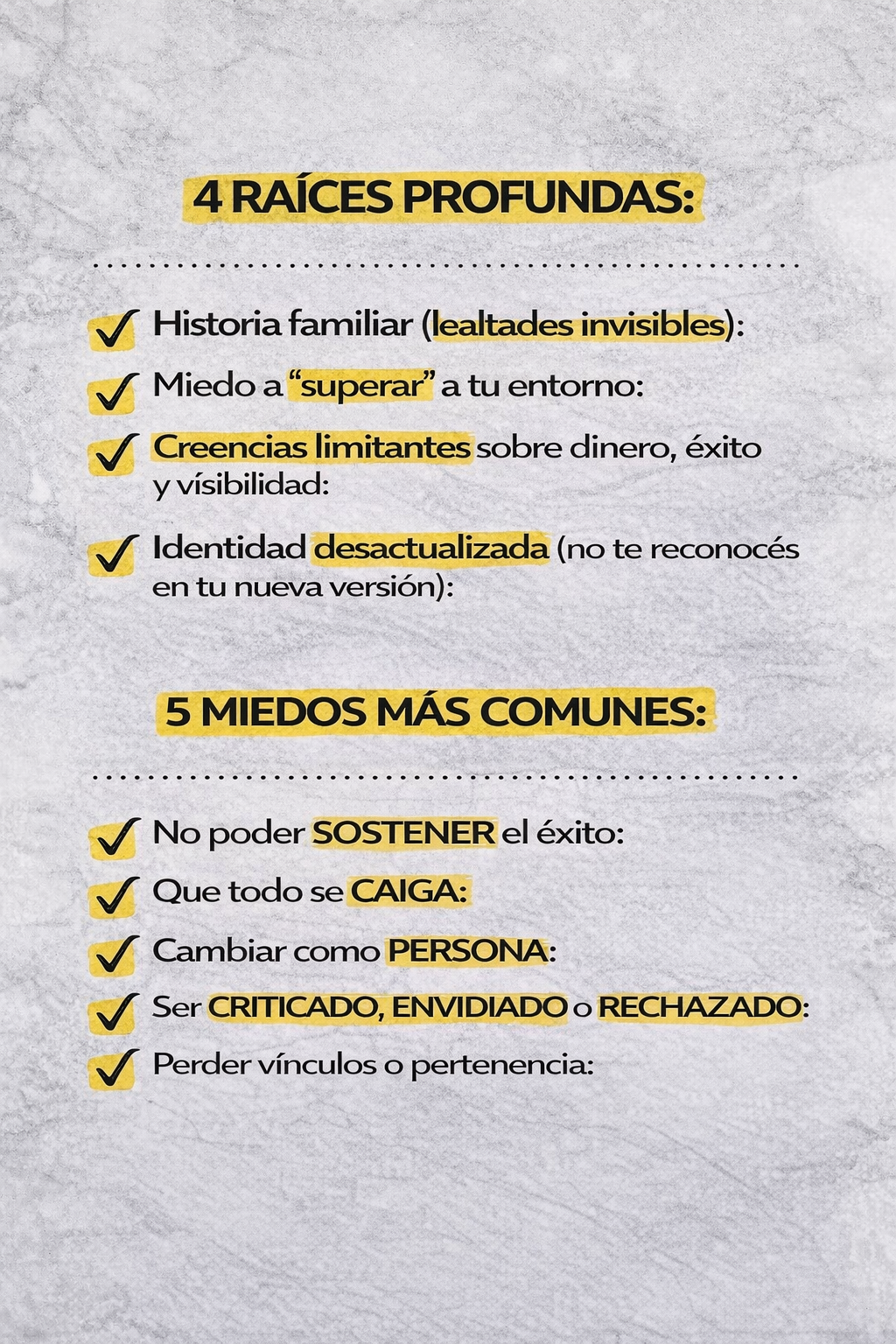 SUPERAR EL MIEDO AL EXITO